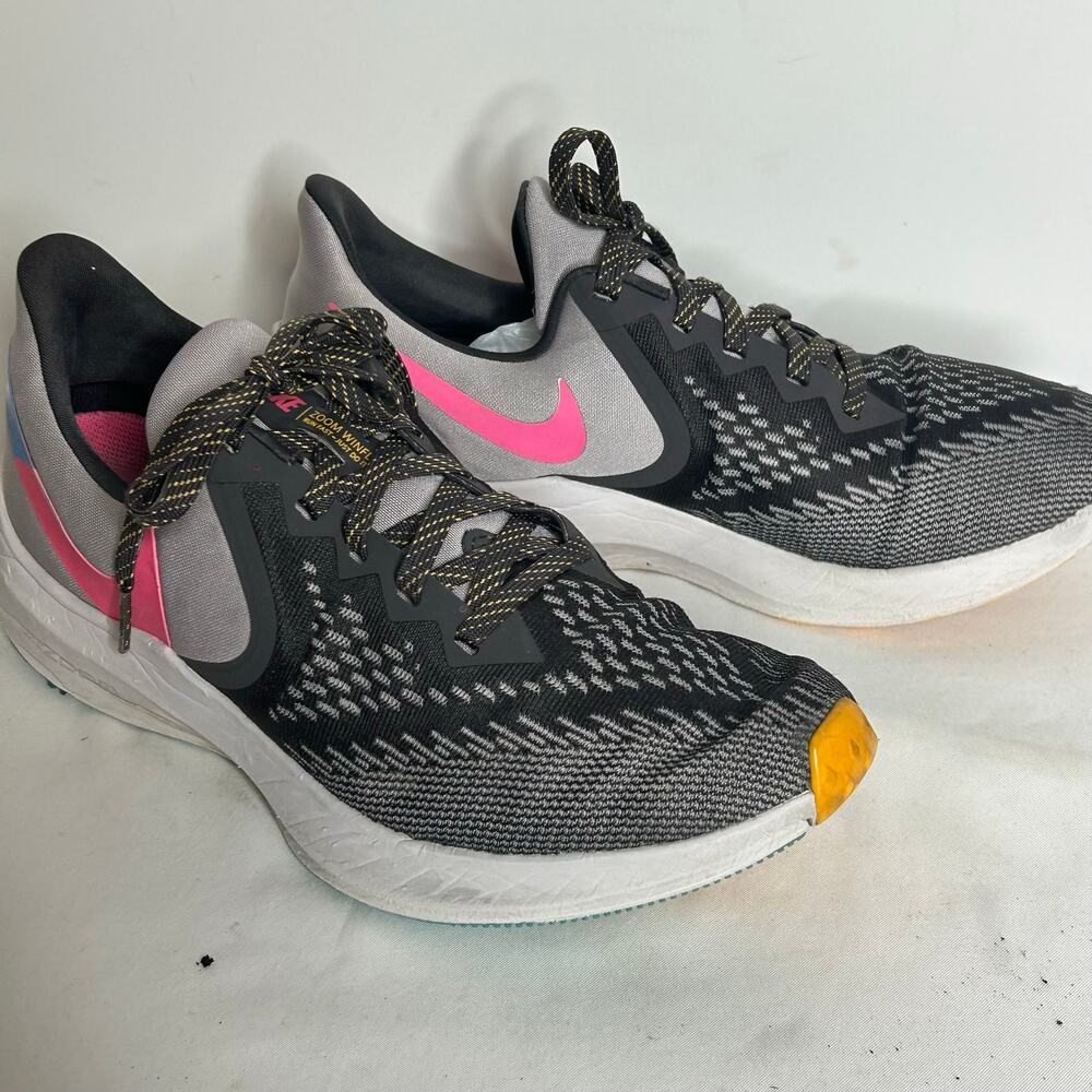 Nike Zoom Winflo 7 Women’s 9.5 Black Pink Running Shoes